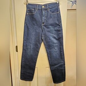 Express slim super high rise straight leg stretch jeans womens size 8